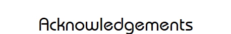 Acknowledgements
